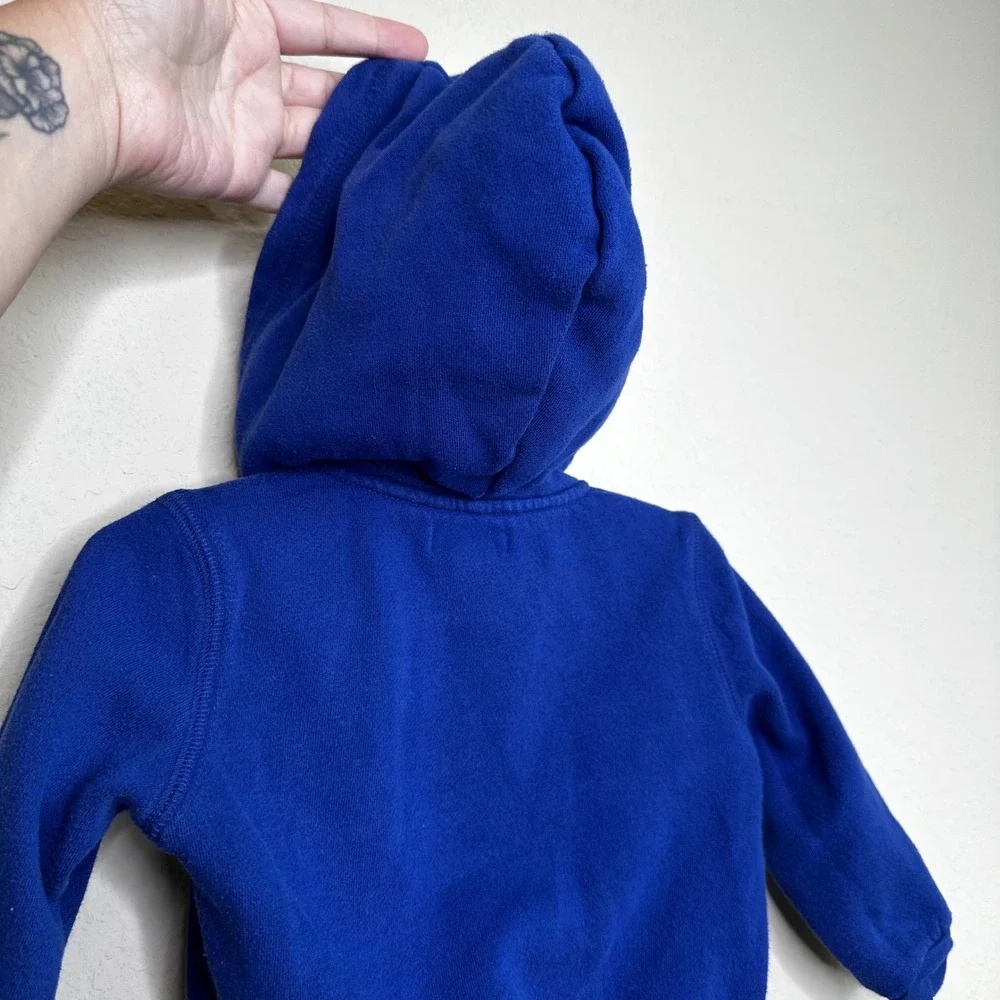 Ralph Lauren Boys Royal Blue Full Zip Hoodie Pony Logo 12M